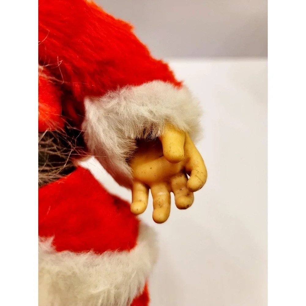 Vintage Santa Claus Plush Rubber Face Coca-Cola Bottle Red‎ White Good 16 inch